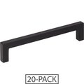 Elements By Hardware Resources of the 128 mm Center-to-Center Matte Black Square Stanton Cabinet Bar Pull 20PK 625-128MB-20